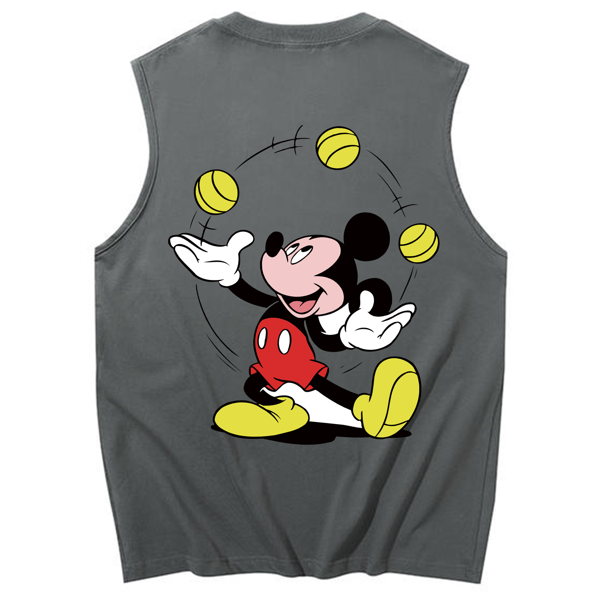ミッキーマウス Mickey Mouse コットン100％タンクトップ（背面プリント）
